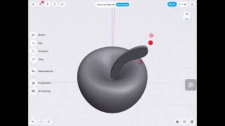 How to create 3d apple in Shapr 3d  shapr3d  cad [upl. by Resneps]