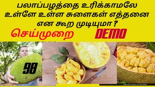 பலாப்பழம் உரிக்காமல் சுளைகளின் எண்ணிக்கை அறிவது எப்படிfind no of fruits inside jack fruit [upl. by Rondon960]