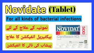 Novidat Tablet Ciprofloxacin Syrup 500mg 250mg Uses Side Effects Urdu Hindi [upl. by Alberic]