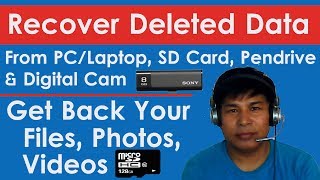 How To Recover Files Photos Videos From Formatted Pen Drive SD Card Hard Drive amp Digital Cam [upl. by Neehsar]