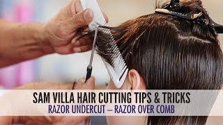 Razor Undercut Tutorial Using Razor Over Comb Technique [upl. by Cran]