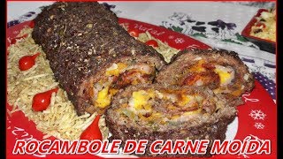 COMO FAZER ROCAMBOLE DE CARNE MOÍDA RECHEADO [upl. by Sergei]