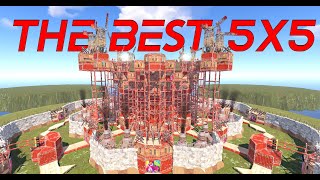 THE BEST 5X5  Open Core  WidegapMroof  Tutorial  Rust Base Building 2024 [upl. by Eedrahc]