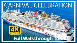 Carnival Celebration  Full Walkthrough Cruise Ship Tour 2024  Roller Coaster amp Water Park   2024 [upl. by Vallo369]