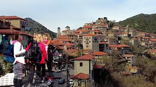 DIMITSANA GREECE Relaxing Walking Travel Tour  Natural Ambience Sounds [upl. by Tzong]