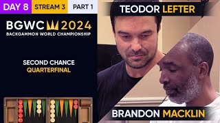 Backgammon World Championship 2024  DAY 8 Stream 3 P1  Main Second Chance Quarterfinals [upl. by Concordia]