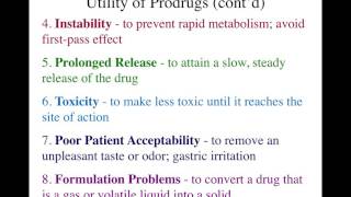 Prodrug Lecture 1 [upl. by Esydnac]