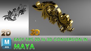 2D to 3D Conversion in MAYA  Easy Tips and Shortcut in MAYA maya 2d3d [upl. by Lavicrep338]