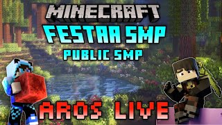 🔴 247 Minecraft Festaa SMP With Aros  Build something New  Day  18  minecraft multiplayer [upl. by Sordnaxela]