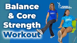 Seated amp Standing Core Strength amp Balance Exercises for Parkinsons [upl. by Thorncombe]