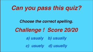 English spelling Quiz  Commonly misspelled words in English  1 [upl. by Alletsyrc974]