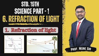 Chapter 6 Refraction of light I Lecture1 I 10th Science 1 I Class 10th SSC I More Sir l Board 2025 [upl. by Ettesyl543]