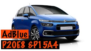 Citroen C4 Picasso AdBlue P20E8 and P15A4 [upl. by Syhr]