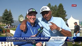 Charles Barkley talks about Kings calls out Steph Curry at Tahoe golf tournament [upl. by Ecidnak]