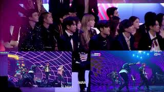 GOT7 amp idols reaction to BTS  Not Today MAMA 2017 [upl. by Lienad]