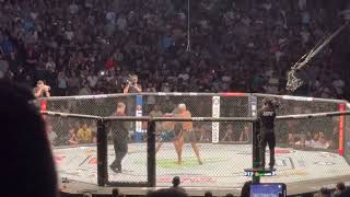 Charles Oliveira submission against Justin Gaethje live from stands 5722 [upl. by Auj]