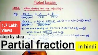 partial fraction method  hindi lecture [upl. by Htebi889]