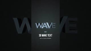 How to Create 3D Wave Text  After Effects Tutorial [upl. by Fairbanks462]