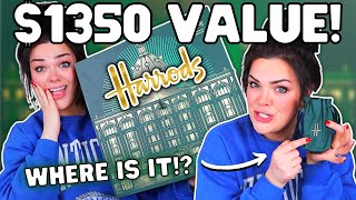 INSANE 1350 VALUESomething is MISSING  Luxury Harrods Advent Calendar Unboxing [upl. by Beaumont664]