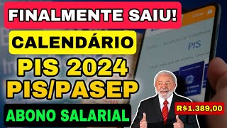 FINALMENTE Governo divulga calendário de pagamento do PISPasep 2024 VEJA AS DATAS E OS VALORES [upl. by Atinet]