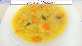 Sopa de Verduras  Receta de Cocina en Familia [upl. by Ahsiekel687]