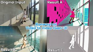 Runway ml Video to video v2v Gen1 vs Gen3 [upl. by Joana]