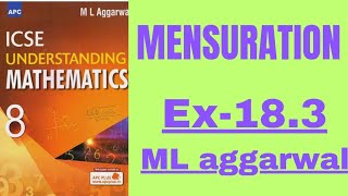 Mensuration class 8ex183 ml aggarwal [upl. by Murat383]