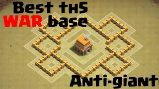 Th5  Warbase Antigianthealer  Clash of Clans [upl. by Marcia]