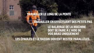 📣 Tuto jardin Comment travailler dans une pente avec votre débroussailleuse Husqvarna [upl. by Asirahc]