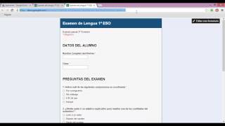 Crea y corrige examenes tipo test con Google Drive [upl. by Yme]