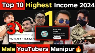 Top 10 Highest Youtubers Income in Manipur 💵💰🔥 2024 [upl. by Allissa995]