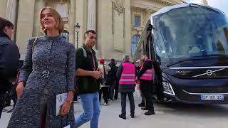 Streets of Paris PFW walk through the Chaos Chanel Grand Palais [upl. by Adliw]