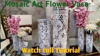 DIY Mosaic Art Flower Vase  Unique Designs Of Mosaic Art  Follow Channel For Trendy Ideas 🌺🏵️🏺⚱️🌺 [upl. by Barncard]