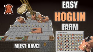 Minecraft Hoglin Leather and Food Farm Very Easy 1161163 [upl. by Leidba]