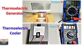 WHAT IS THE DIFFERENCE BETWEEN THERMOELECTRIC COOLER AND GENERATOR  TEG VS TEC PELTIER EXPERIMENT [upl. by Rebmik834]