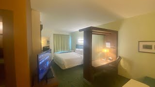 Springhill Suites at Flamingo Crossings  Hotel room tour and review near Disney World [upl. by Retloc]