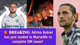 🚨 𝐁𝐑𝐄𝐀𝐊𝐈𝐍𝐆 Adrien Rabiot has just landed in Marseille to complete OM move 🔵⚪️ [upl. by Vonnie]