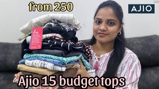 Ajio sale haul  Ajio 15 budget tops  from 250₹  👌🏻quality  must try [upl. by Incrocci]