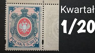 Znaczki pocztowe abonament 1  2020 filatelistyka Polska Briefmarke Stamps [upl. by Airad]