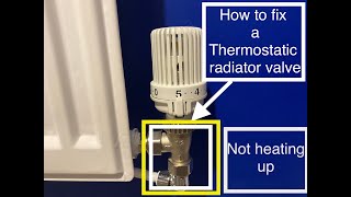 How to fix a radiator not heating up or getting hot and replace a thermostatic radiator valve head [upl. by Anirbys327]