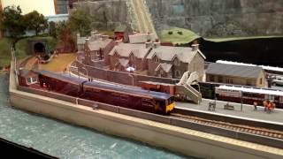 PECOs Permanent Model Railway Exhibition PECORAMA 30042017 [upl. by Sualkcin]