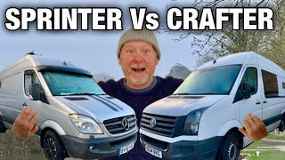 Sprinter Vs Crafter Whats the best Camper for van life [upl. by Caria]