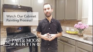 See Our Kitchen Cabinet Painting Process [upl. by Virgy]