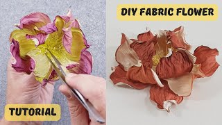 DIY Fabric Flower Tutorial Chic flower quotNaraquot without tools [upl. by Hevak]