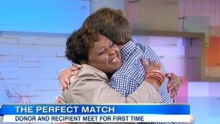 Cancer Survivor Meets LifeSaving Donor on GMA BeTheMatchOrg Finds a Match [upl. by Dogs]