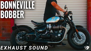 Exhaust Sound for Triumph Bonneville Bobber  British Customs [upl. by Trebloc]