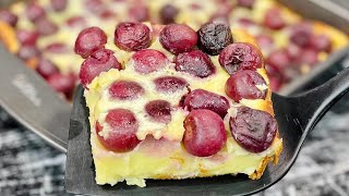 LAUTHENTIQUE RECETTE DU CLAFOUTIS AUX CERISES 🍒 Facile et rapide [upl. by Anined]