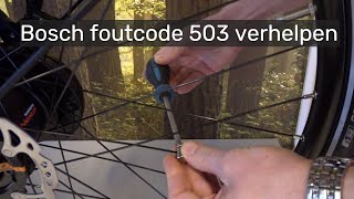 Bosch foutcode 503 verhelpen bij elektrische fiets met sensorfout [upl. by Risley63]