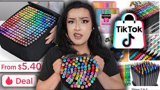 I Tested Tiktok Shops QUESTIONABLE Art Supplies they lied [upl. by Rehpotsirhcnhoj]