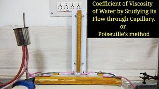 Coefficient of Viscosity of Water  Poiseuilles method  Experiment [upl. by Aicile]